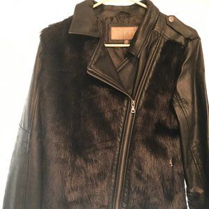 Women Junior YMI leather Pea Coat Jacket